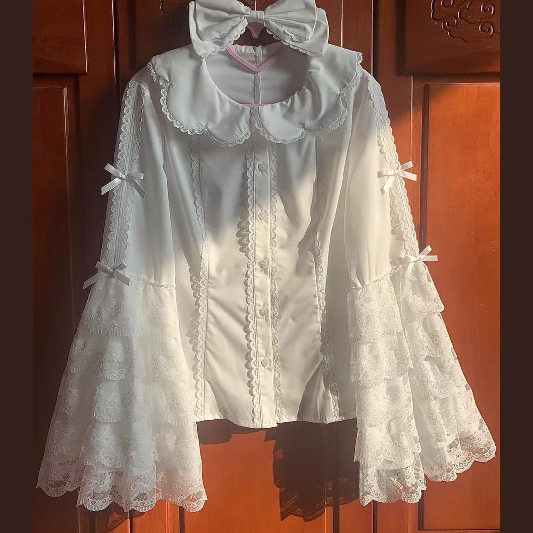 【必备姬袖内搭】甜美可爱Lolita内搭长袖衬衫蕾丝娃娃领公主裙