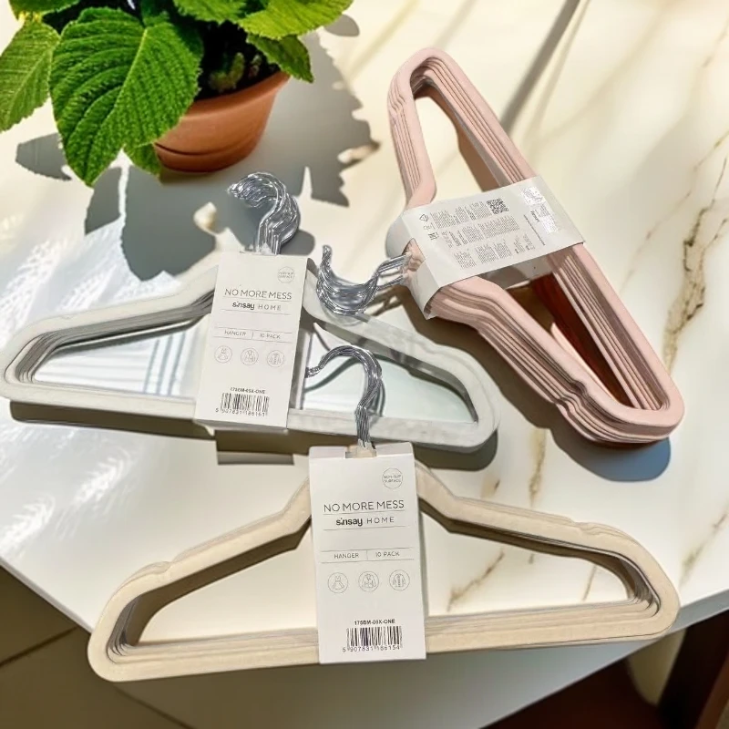 植绒衣架高端加厚家用加粗防滑无痕干湿西服大衣晾衣服防滑衣撑