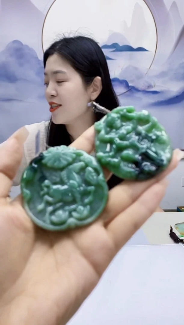 定制翡翠未镶嵌0405xx-毛货挂件48