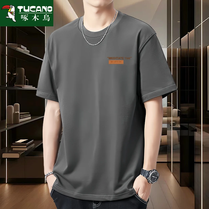 夏装圆领T恤运动夏季速干短袖潮流中国风印花日常休闲百搭宽松衣T