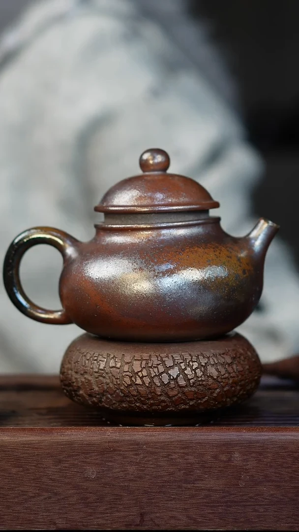 茶壶紫砂微瑕柴烧紫砂容天350cc