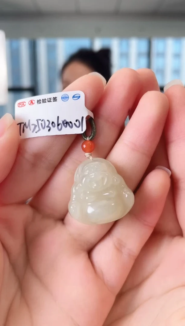 和田玉未镶嵌颈饰佛公 xp