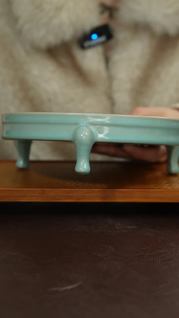 摆件陶原矿原釉汝宋汝瓷