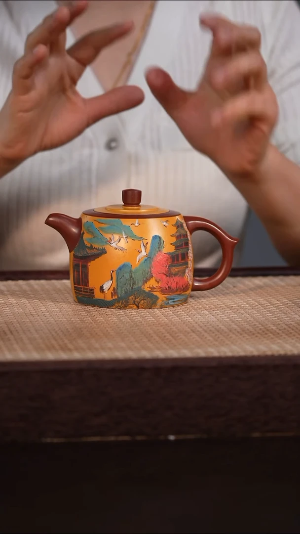 茶壶紫砂紫泥/琉璃黄金段 300cc