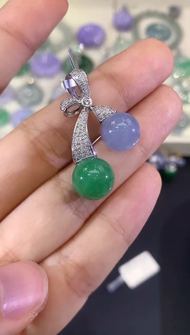 吊坠(不含链)未镶嵌翡翠B115 紫货有色差 多样性一件发货