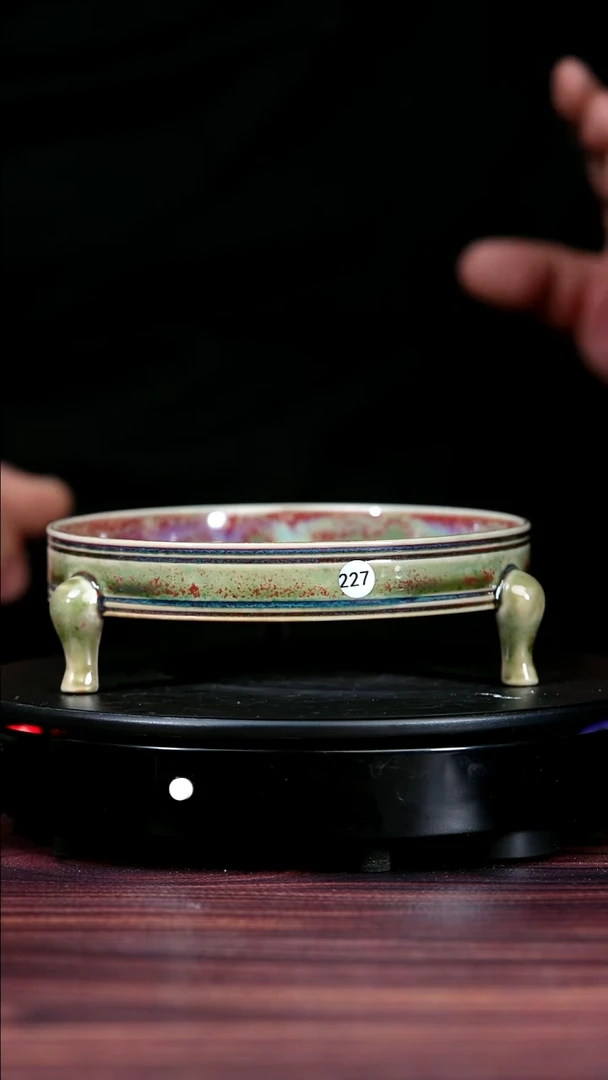 其他钧瓷木*227#盼龙窑一级品原矿钧瓷三足洗