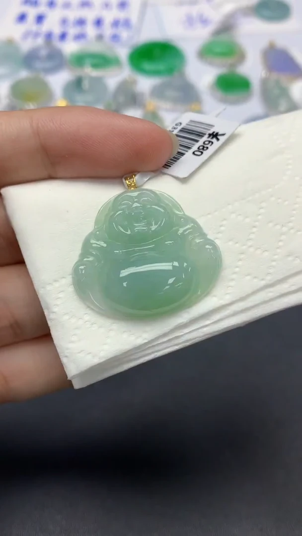 翡翠未镶嵌颈饰天然缅甸a货翡翠
