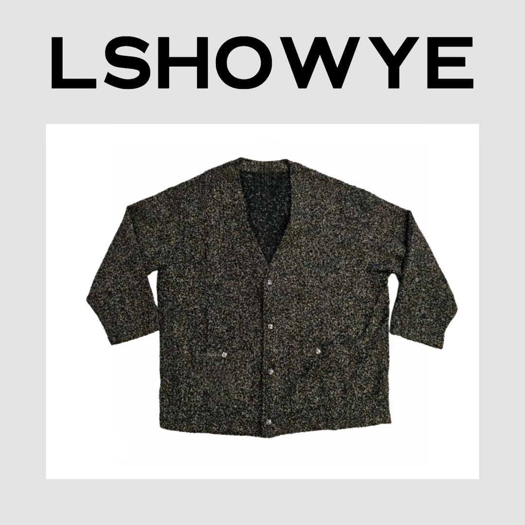 LSHOWYE｜羊毛混纺十字标开衫 2XX409