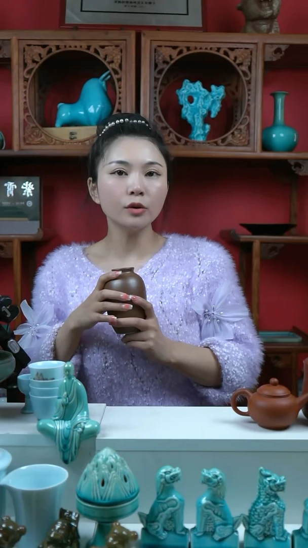 手工艺品琉璃武当官窑小花瓶花插一件多样性发货