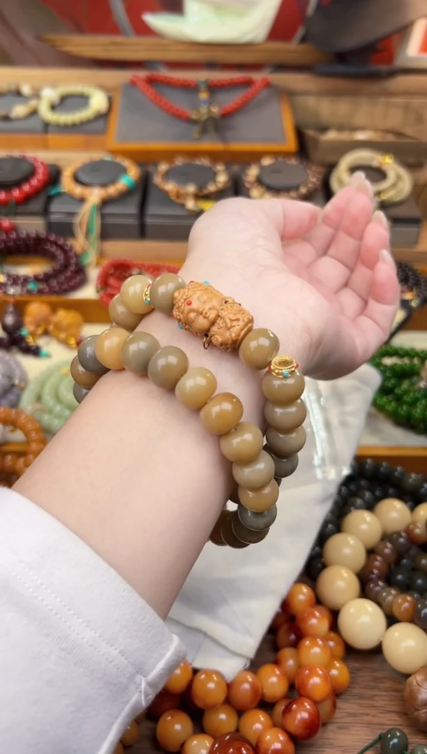 【闪购商品】菩提根/象牙果手串青芒度母双圈