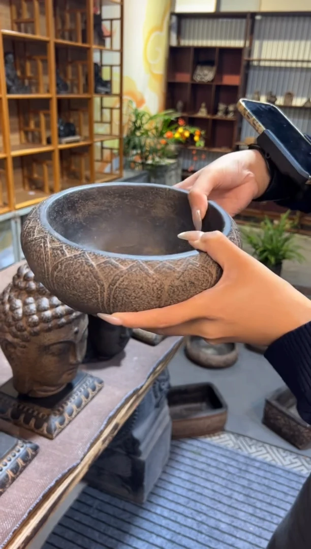 陶土【火山泥】莲花钵
