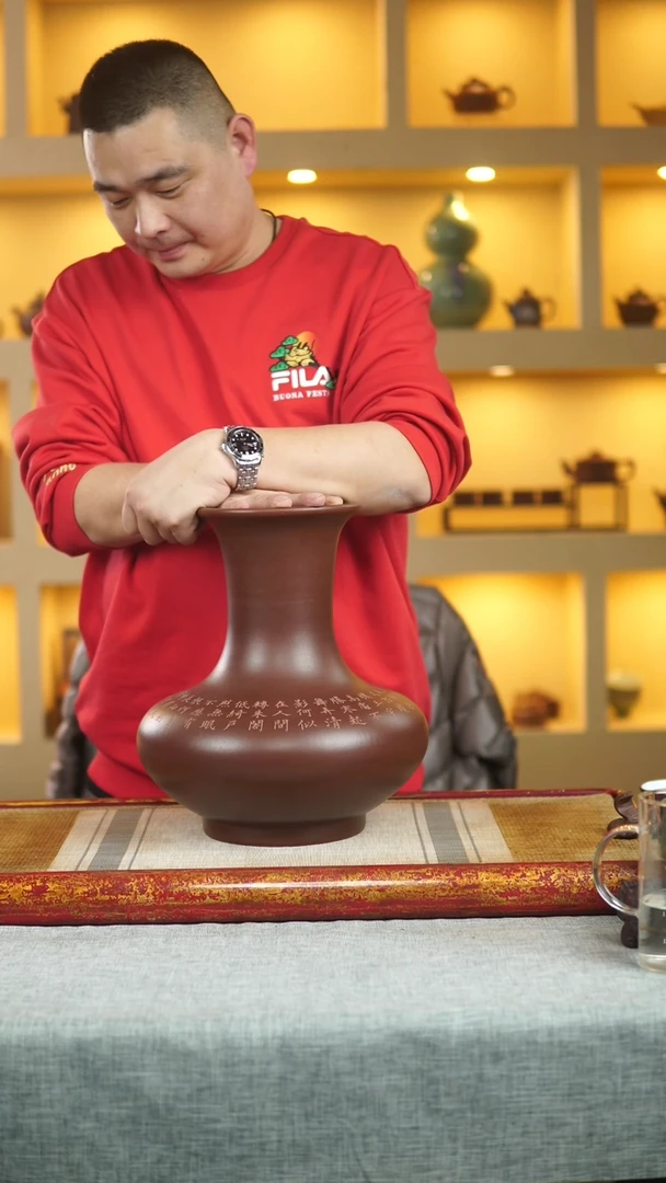 【闪购商品】紫砂茶杯玉春壶 紫泥 许国良制