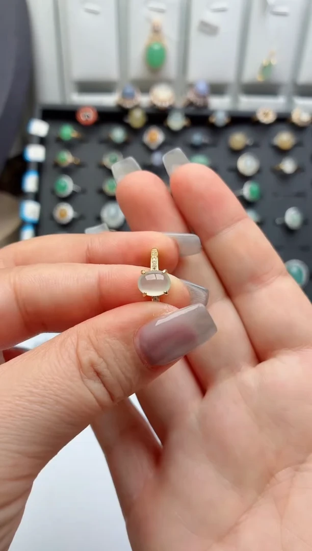 银S925镶嵌戒指翡翠.