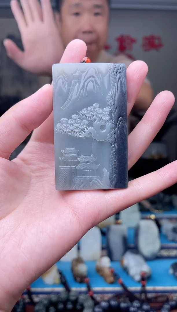 和田玉未镶嵌挂件1