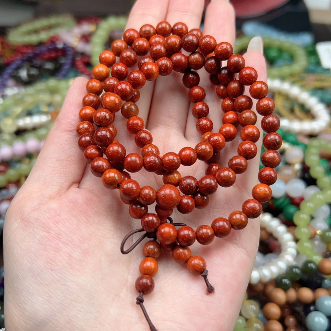 血檀多圈圆珠手串 0.6  615 多样发一