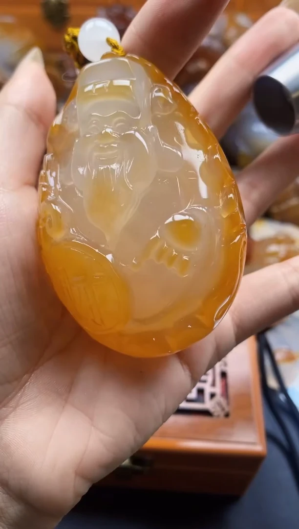 玛瑙/玉髓挂件未镶嵌鼓*屿ll