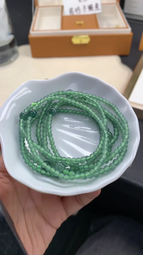 未镶嵌手串翡翠FC448 翡翠单珠手串 多样性发其一