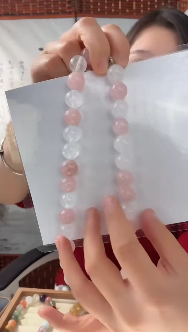 非金属无非金属无朱珠同款粉白幽灵项链