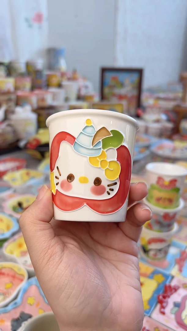 摆件陶景德镇陶瓷手绘微瑕