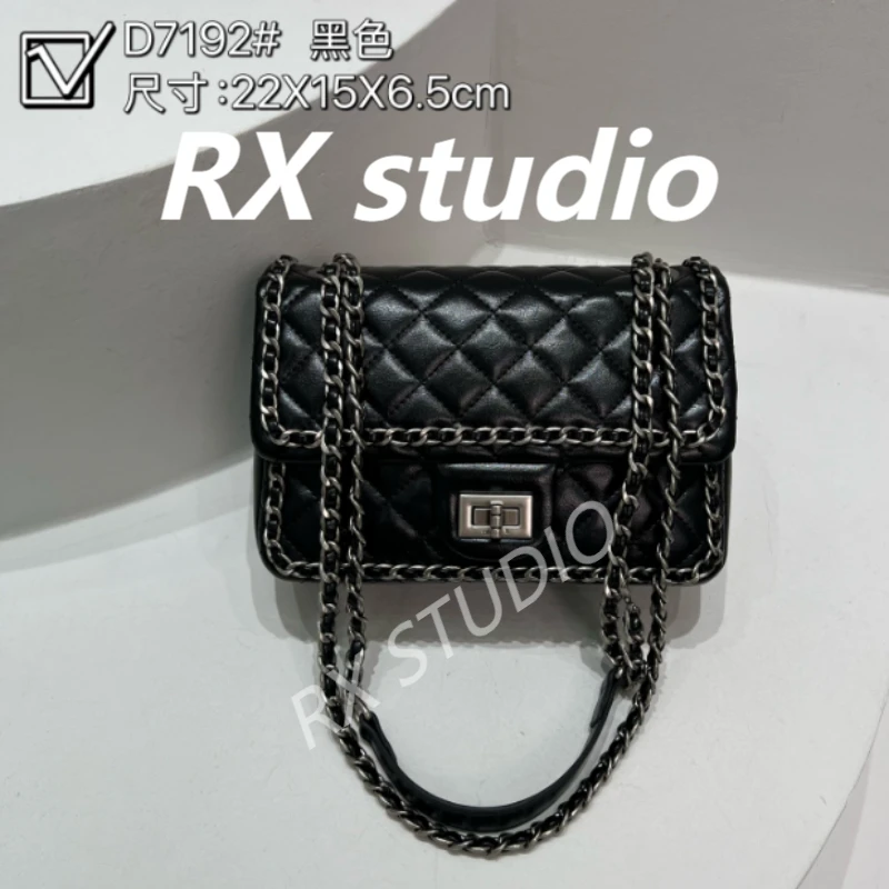 【母亲节礼物】ZT-D7192-黑色 轻奢时尚女士新款单肩斜挎包