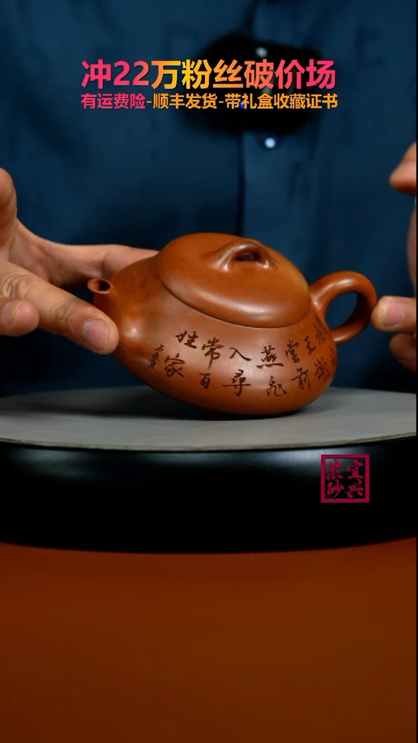 茶壶紫砂天星泥汉棠石瓢200cc