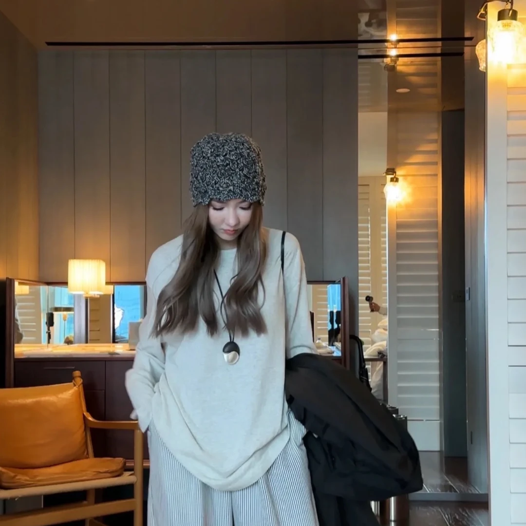 AMAZING IN | 麻感棉 |宽松亲肤透气长袖T恤A250902-AI59CTL30120