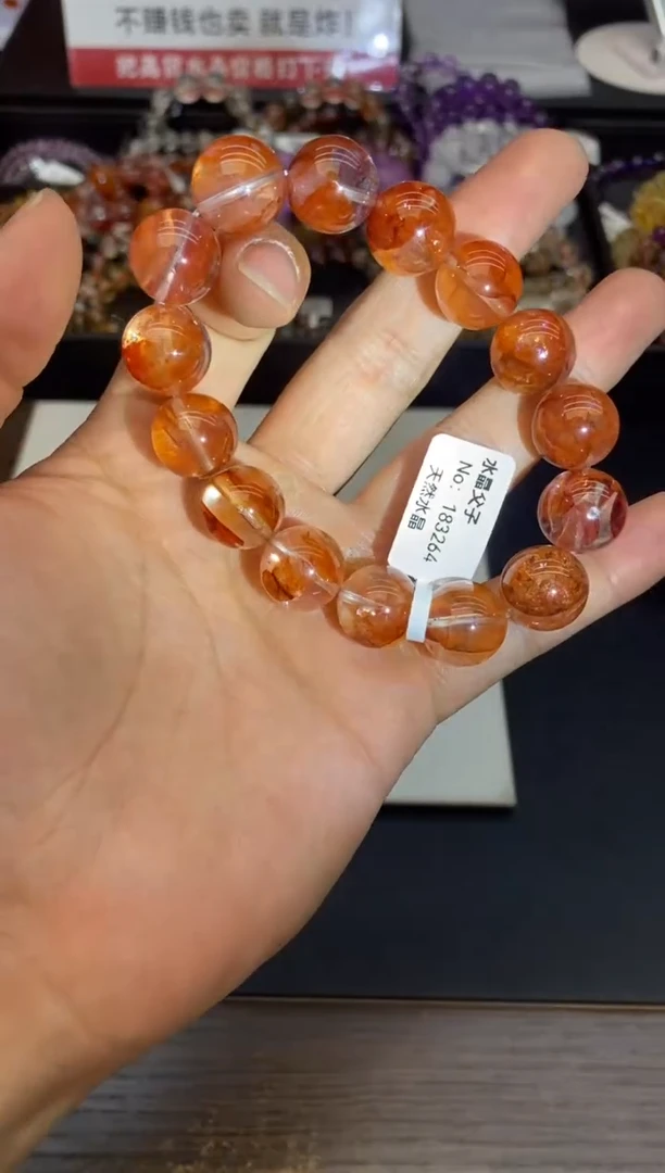 水晶手串未镶嵌9胶花