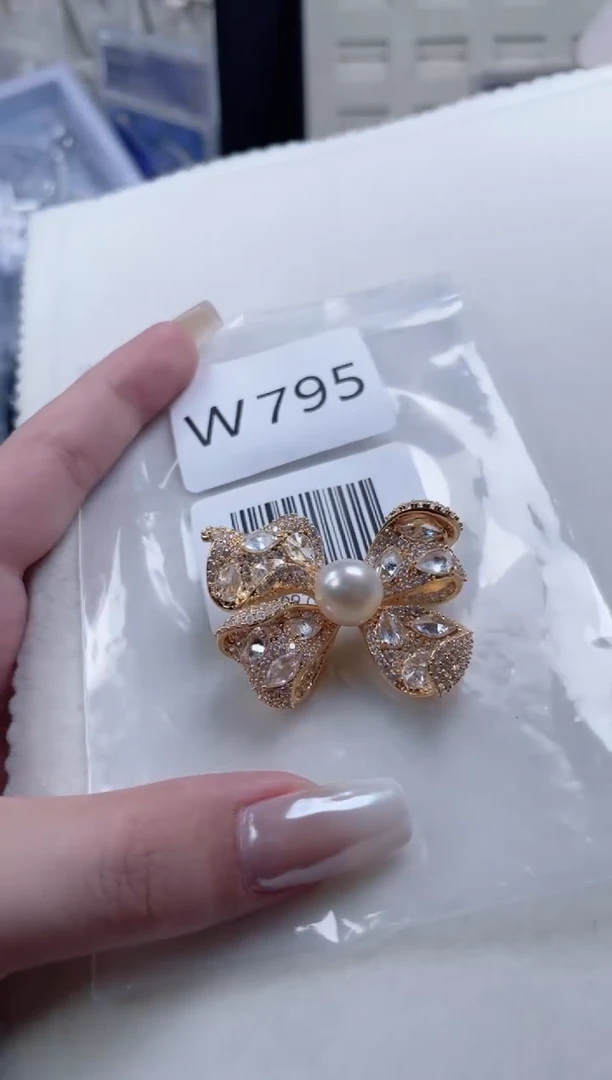 未镶嵌胸针海水珍珠W795