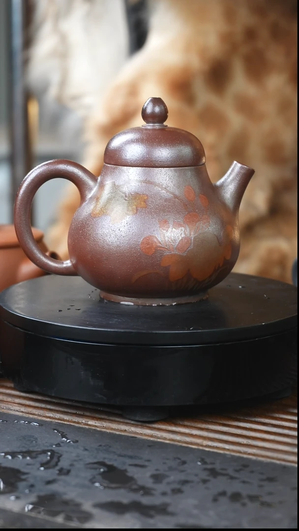 【闪购商品】建水紫陶紫泥彩填柴烧思婷壶