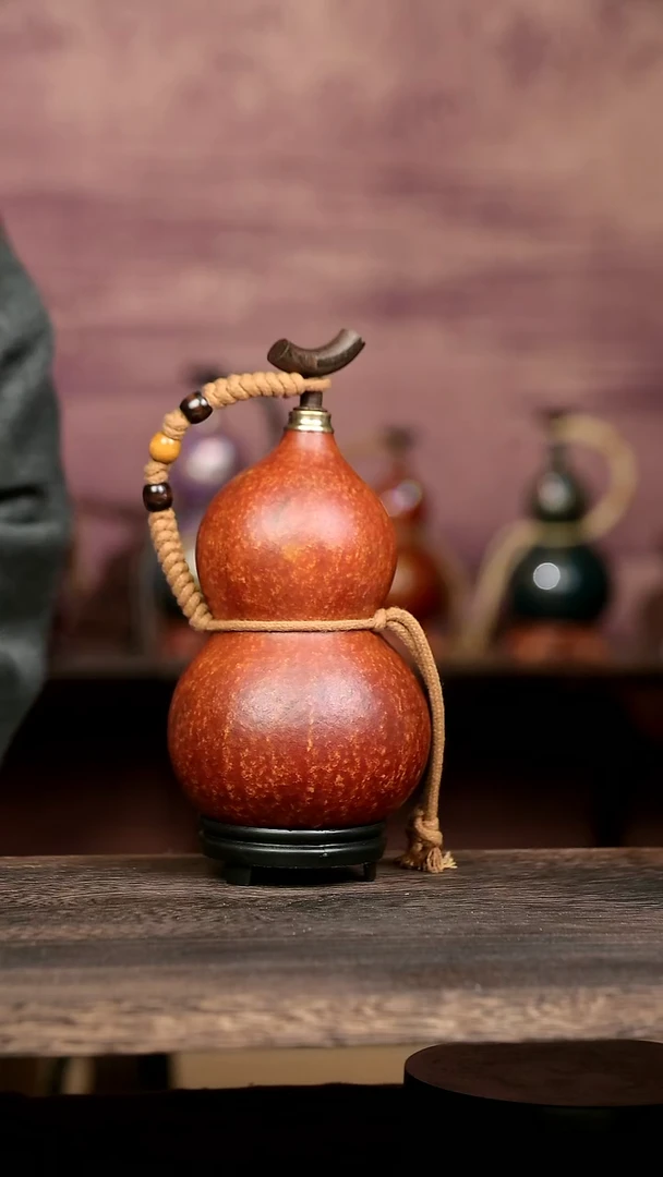 431号中药煮色  ml左右 大漆葫芦水壶/酒壶 一物一拍