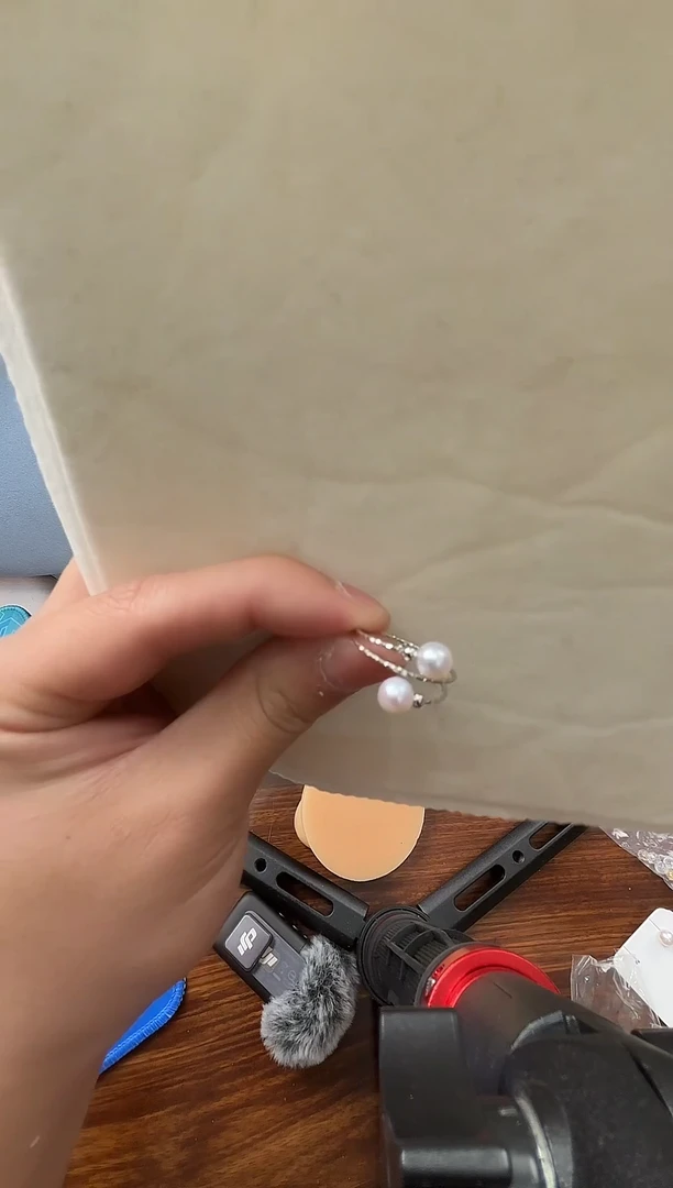 银S925镶嵌戒指淡水珍珠淡水ak戒指