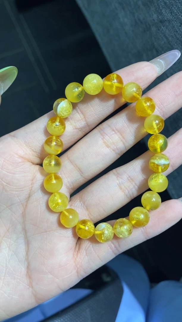 裸石蜜蜡未镶嵌天然特色爆花手串