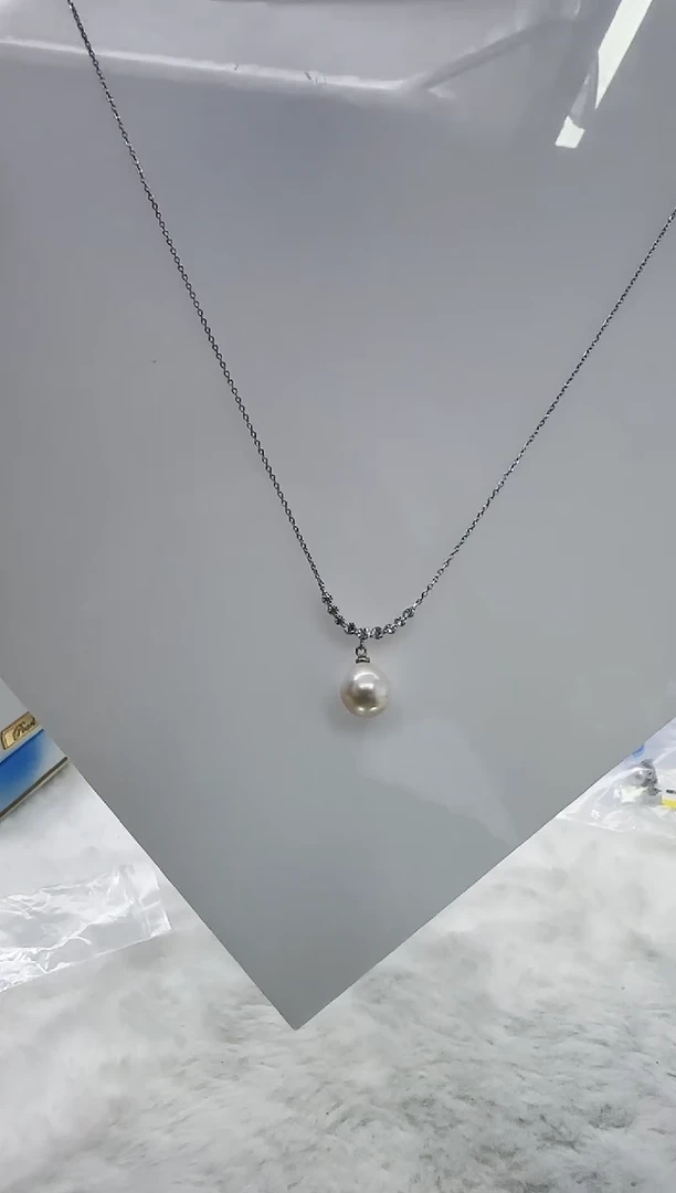 【闪购商品】淡水珍珠DA银S925镶嵌b500 套链10