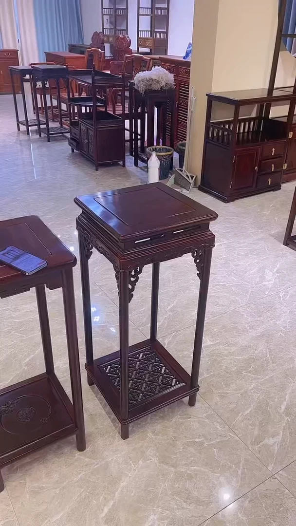 【闪购商品】黑酸枝木类成套家具镂空花架