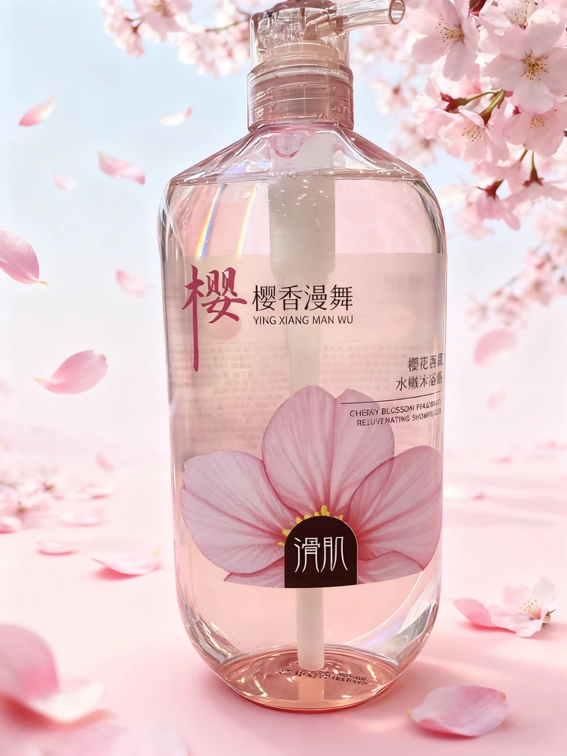 滑肌樱花香氛水嫩沐浴露