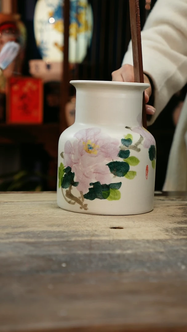 【闪购商品】瓷片景德镇纯手工釉下彩精品花瓶
