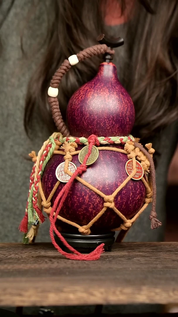 999号中药煮色  1200ml左右 大漆葫芦水壶/酒壶 一物一拍