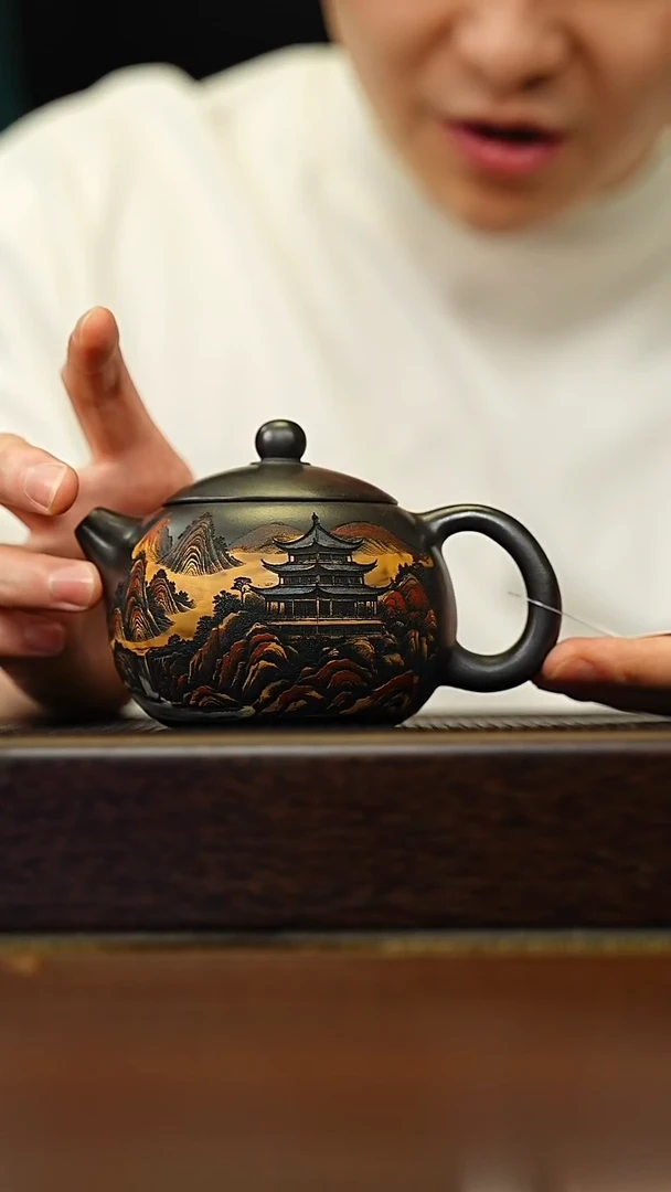 茶壶紫砂宜兴原矿 手工 紫砂壶容量320CC