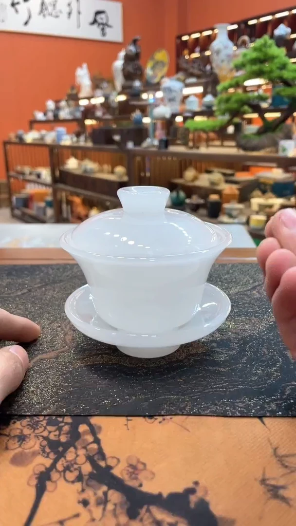 【闪购商品】@@@@@@@@@@@纯白琉璃盖碗