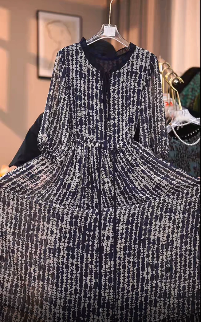 B30千鸟格ZW时尚春夏女士连衣裙气质百搭显瘦2