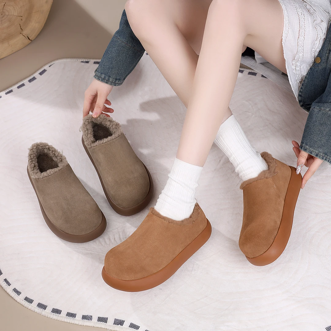 【动态防水】厚底小土豆2025桑坡爆款冬季羊毛舒适时尚雪地靴勃肯鞋