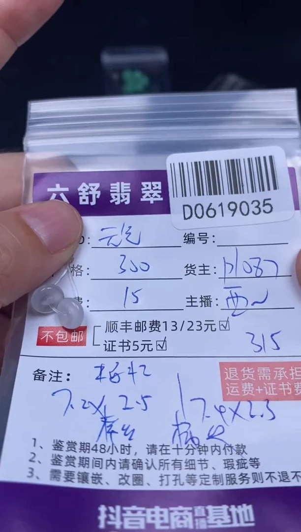 翡翠未镶嵌吊坠(不含链)元****逵D0619035