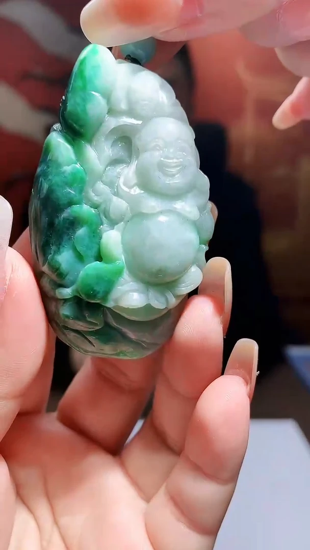 【闪购商品】定制翡翠未镶嵌1072xx-毛货挂件17