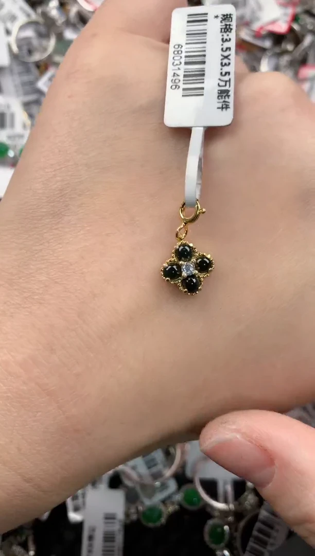 银S925镶嵌戒指翡翠999----5
