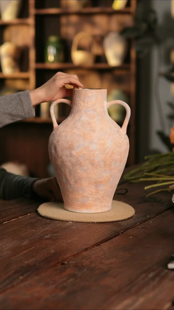 摆件29-363 陶瓷花器高30口径8