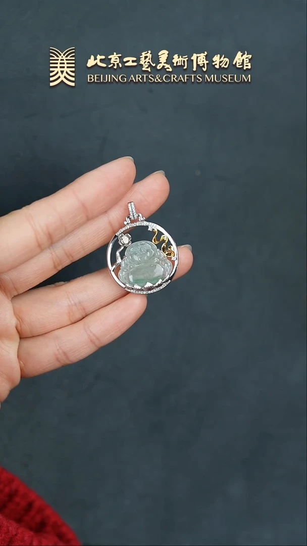 【闪购商品】翡翠颈饰18K金镶嵌B0204GMD099佛公吊坠