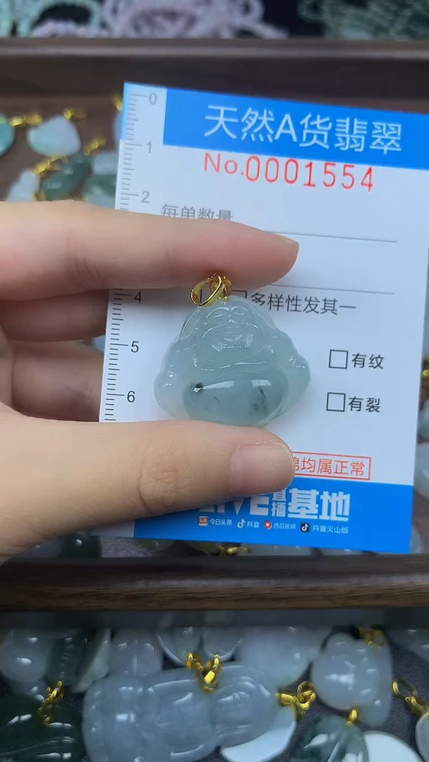 颈饰未镶嵌翡翠净货挂件-1554