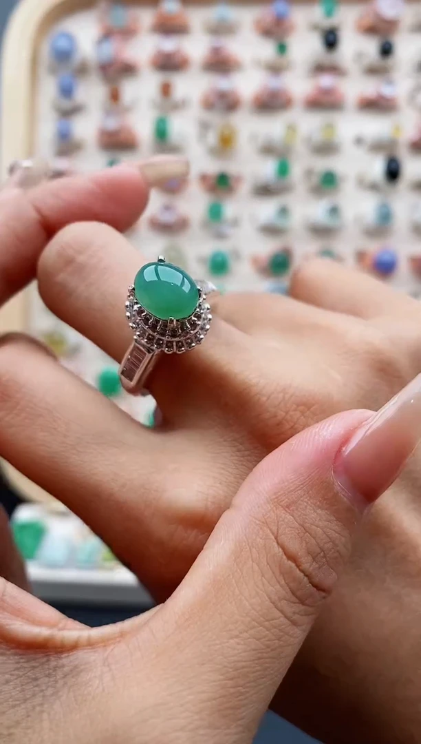 翡翠未镶嵌戒指缅甸天然A货翡翠22   8-3