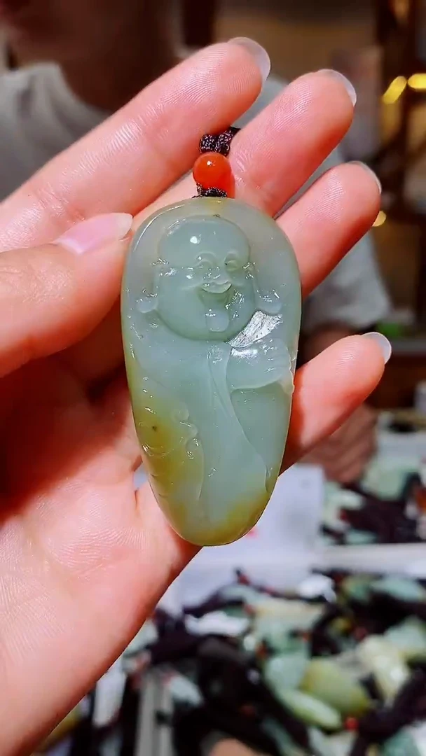 和田玉未镶嵌挂件1