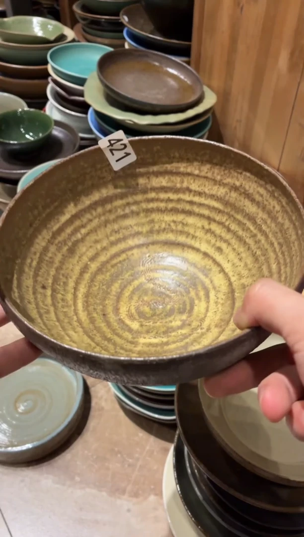 瓷片郭**?421 黑陶面碗1个